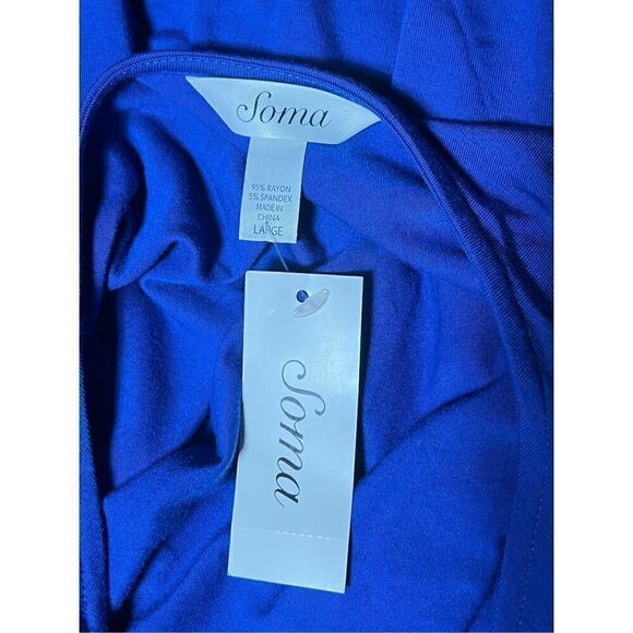 Soma NWT Saphire Blue Knit Tank Dress Size Large - Picture 5 of 5